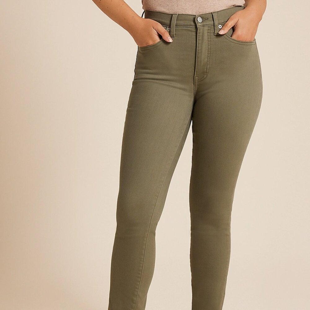 Maurices Olive Green High Rise Skinny Jean